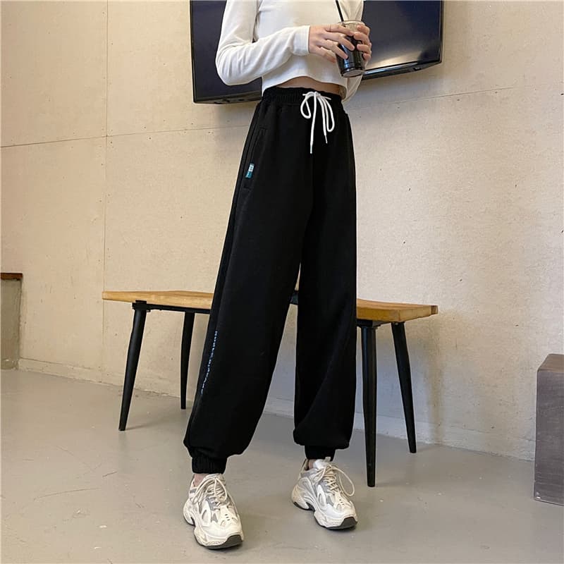 【レディース】スウェットパンツ スウェットパンツ ゆったりくつろぎ裾絞りパンツ