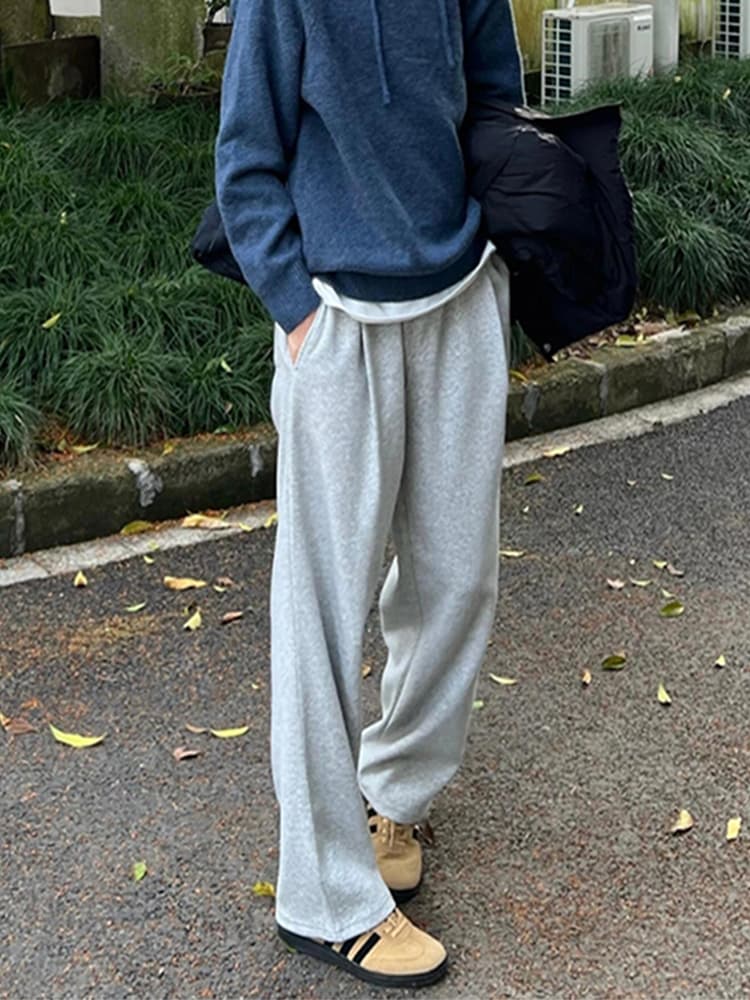 【メンズ】スウェットパンツ ゆったりリラックスワイドスウェットパンツ