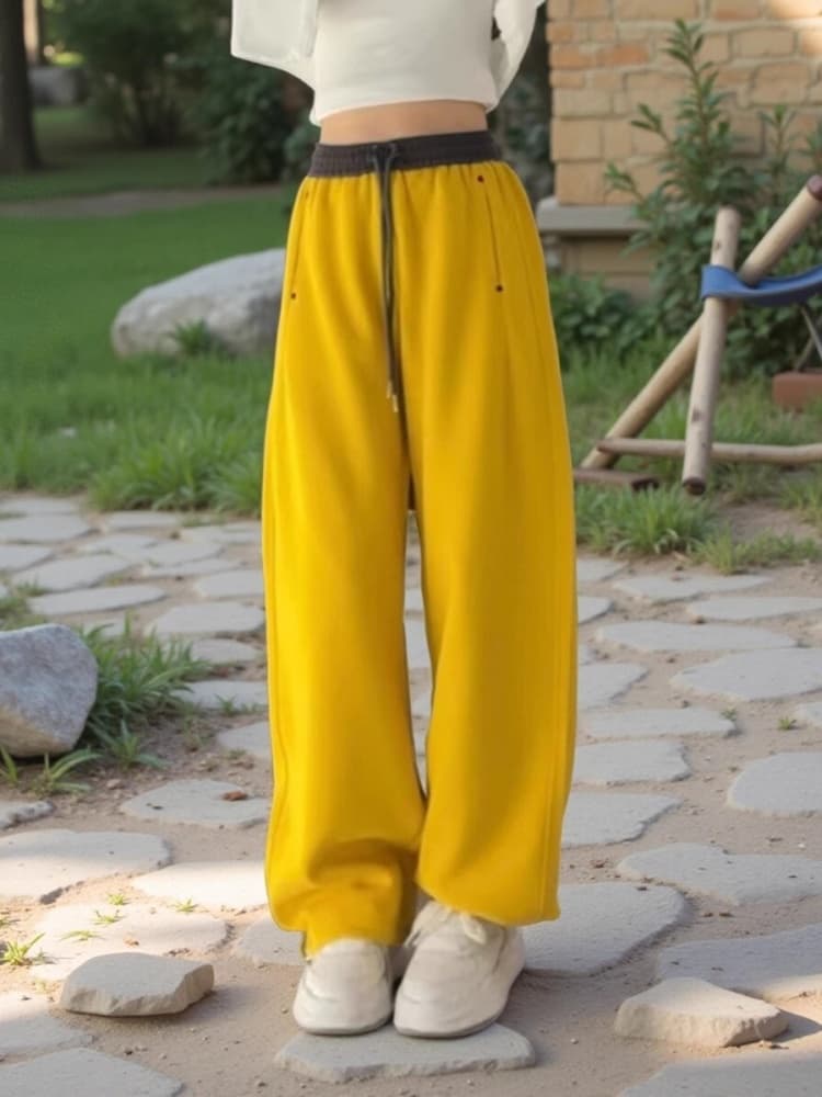 【レディース】スウェットパンツ スウェットパンツ ゆったりくつろぎワイドパンツ