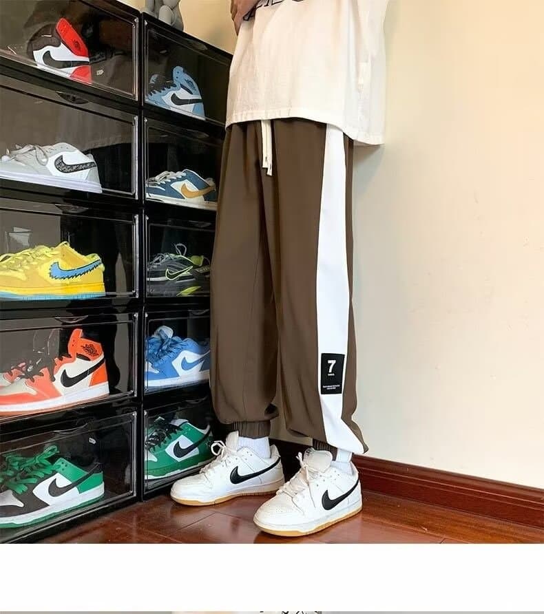 【メンズ】スウェットパンツ 切り替えワイドストレートリラックススウェットパンツ