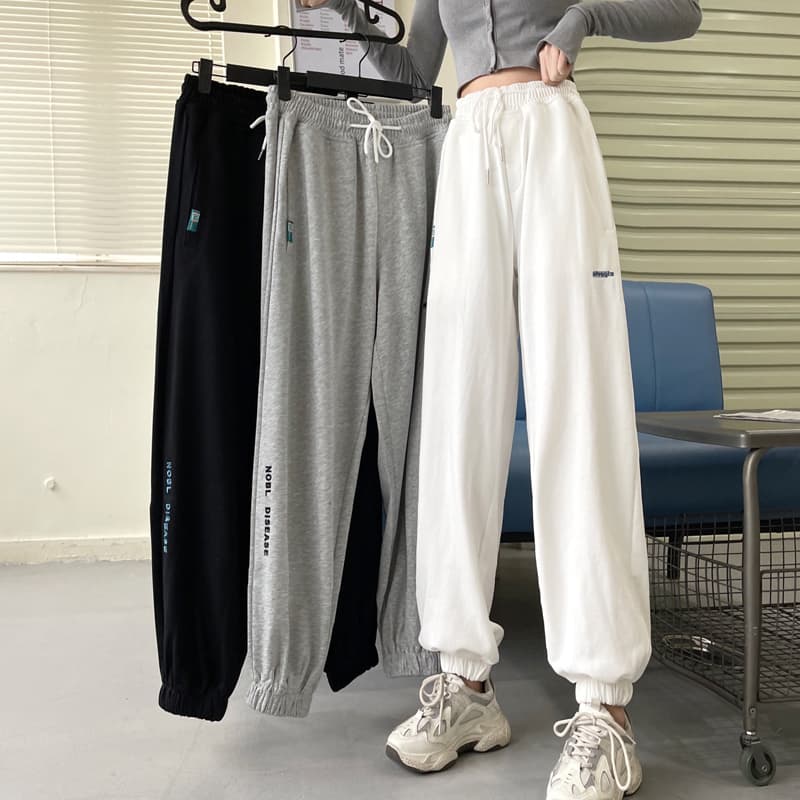 【レディース】スウェットパンツ スウェットパンツ ゆったりくつろぎ裾絞りパンツ