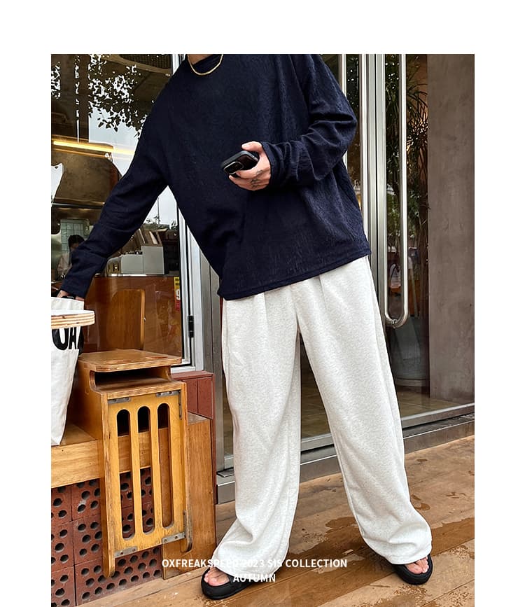 【メンズ】スウェットパンツ リラックスワイドスウェットパンツ