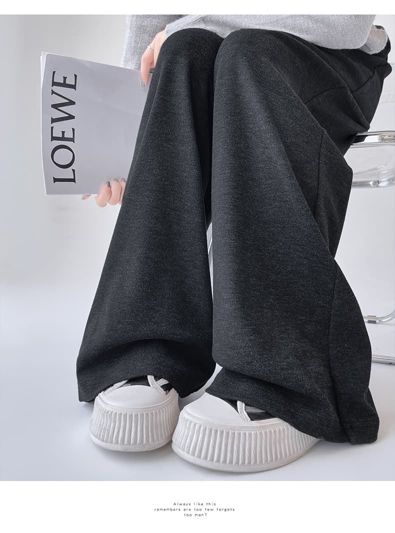 【レディース】スウェットパンツ スウェットパンツ ふわもこ裾デザイン リラックスワイドパンツ