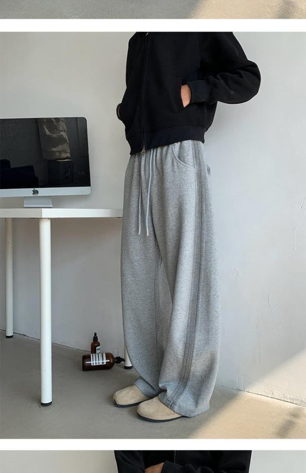 【メンズ】スウェットパンツ スウェットパンツ スプレー風配色ゆったりリラックスルームパンツ