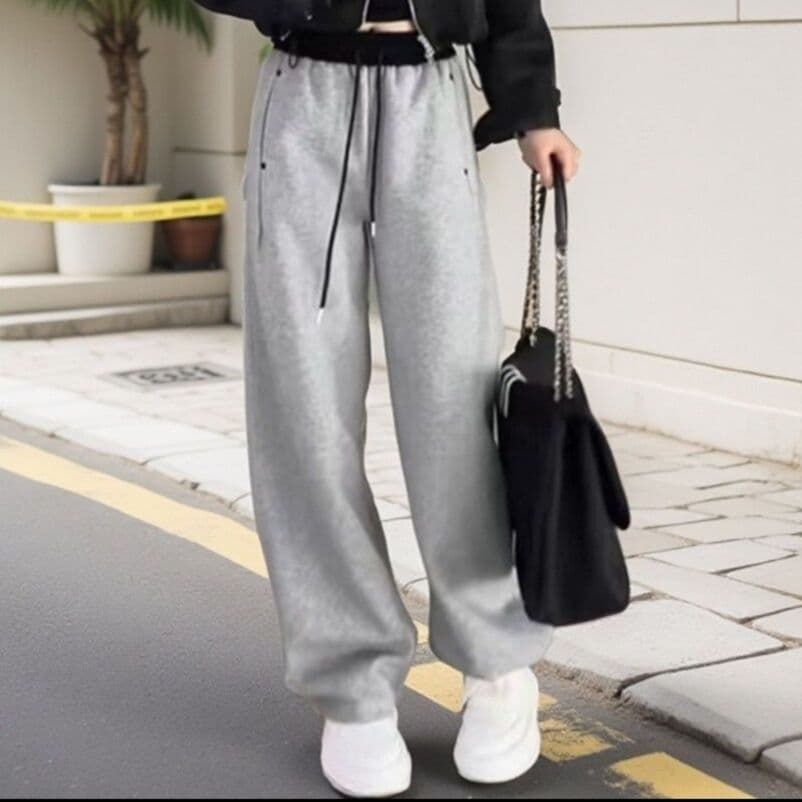 【レディース】スウェットパンツ スウェットパンツ ゆったりくつろぎワイドパンツ