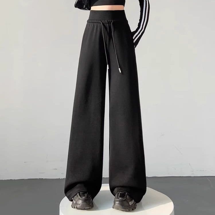 【レディース】スウェットパンツ ゆったりリラックスワイドスウェットパンツ