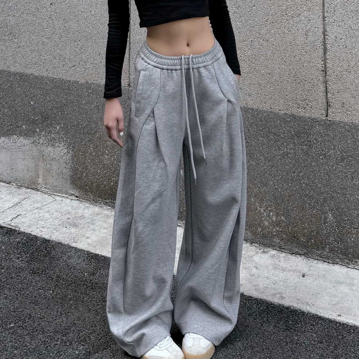 【レディース】スウェットパンツ スウェットパンツ ゆったりシルエット 楽ちんワイドパンツ