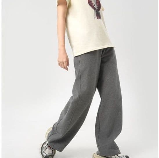 【レディース】スウェットパンツ スウェットパンツ厚手冬素材 ゆったり楽ちん 紐付きワイドパンツ