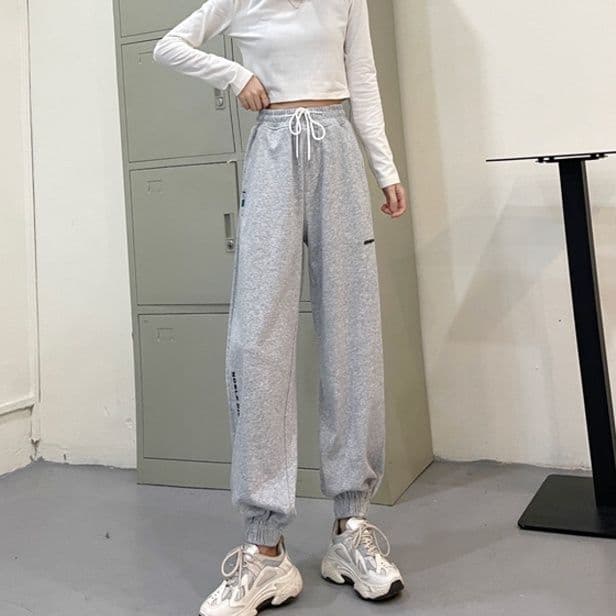 【レディース】スウェットパンツ スウェットパンツ ゆったりくつろぎ裾絞りパンツ