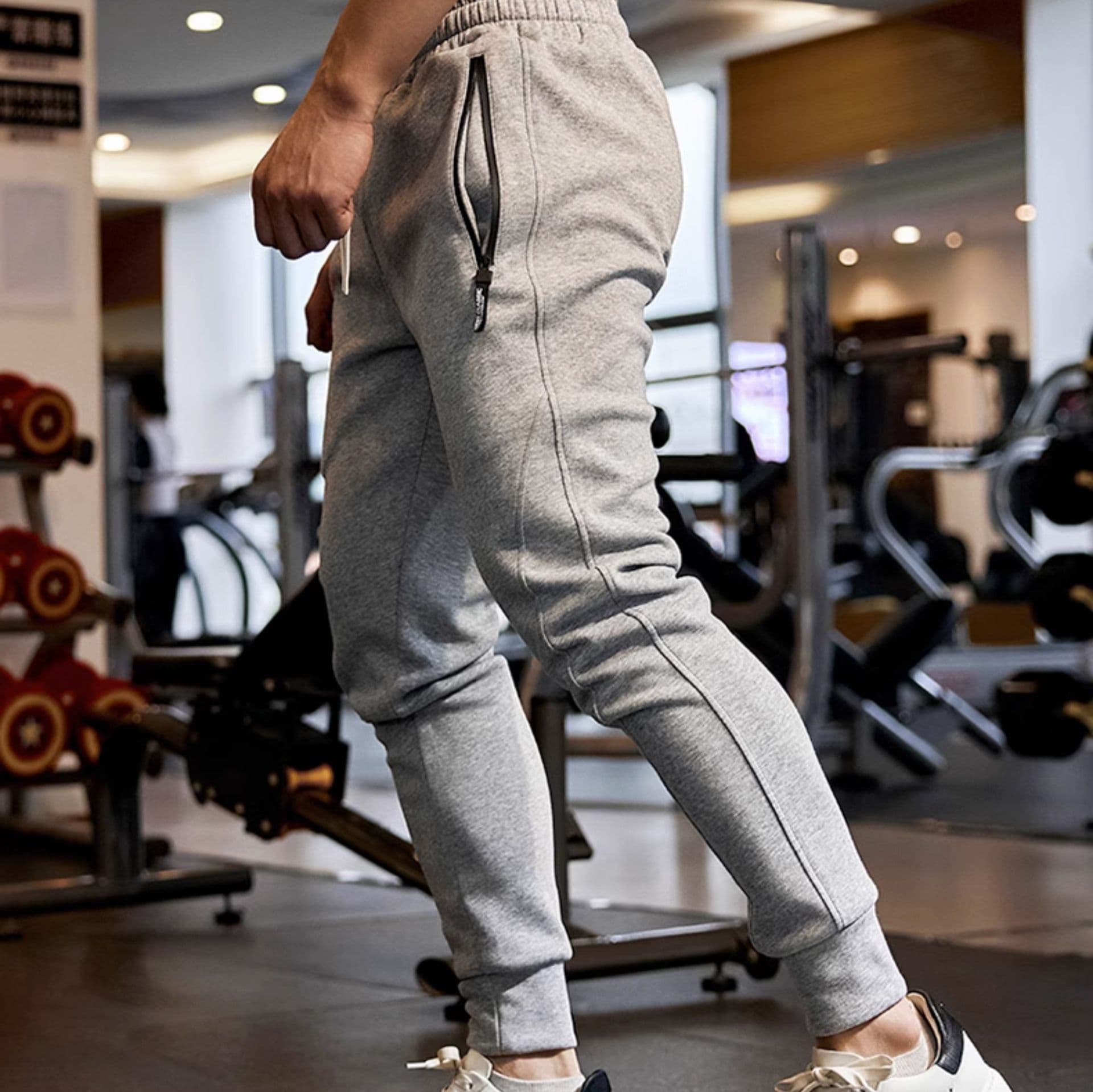 【メンズ】スウェットパンツ 細身シルエット 裾リブ スウェットパンツ