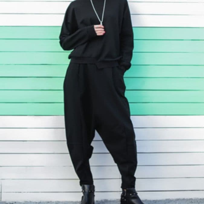 【レディース】スウェットパンツ スウェットパンツ 個性派ドロップクロッチパンツ