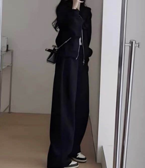 【レディース上下セット】スウェットパンツ くつろぎワイドスウェットパンツ