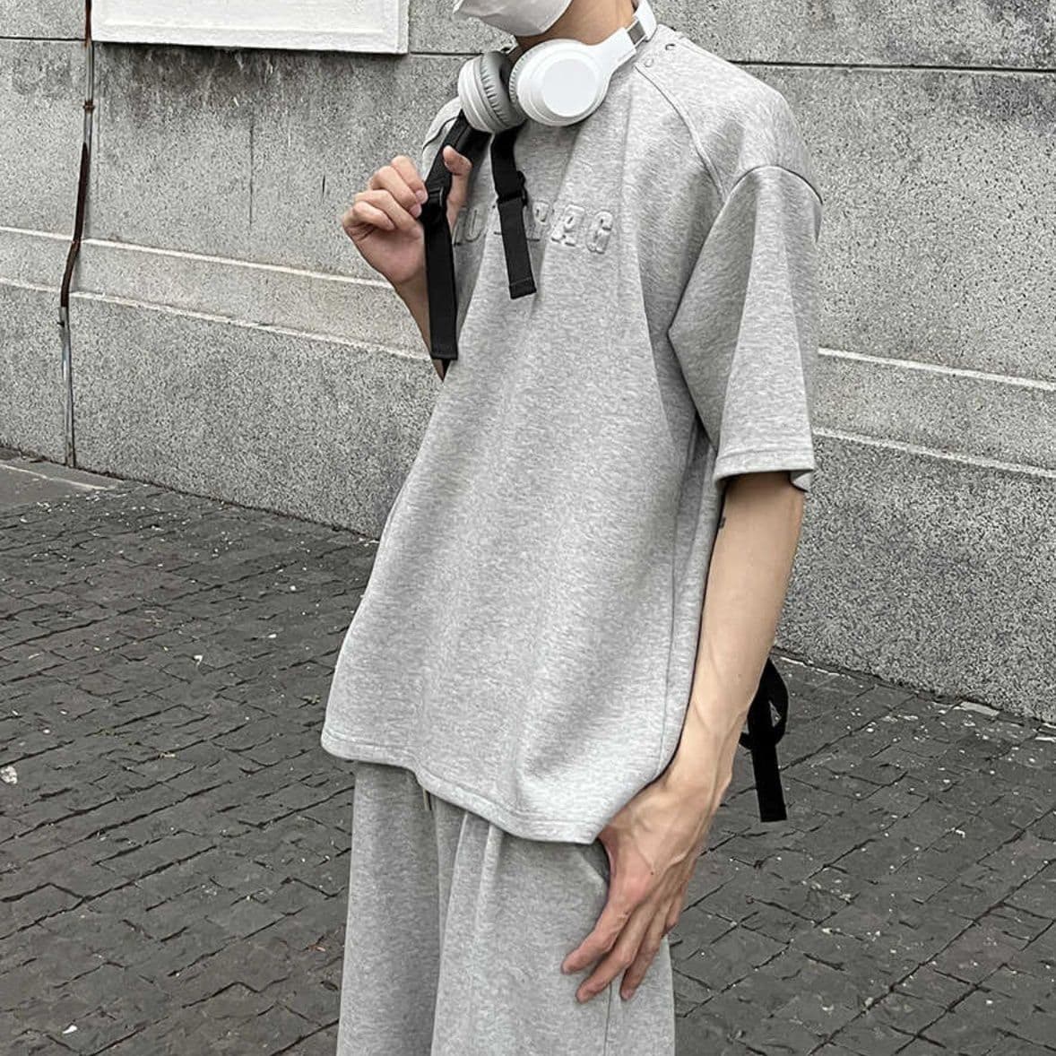 【メンズ上下セット】スウェットパンツ リラックスワイドスウェットパンツ