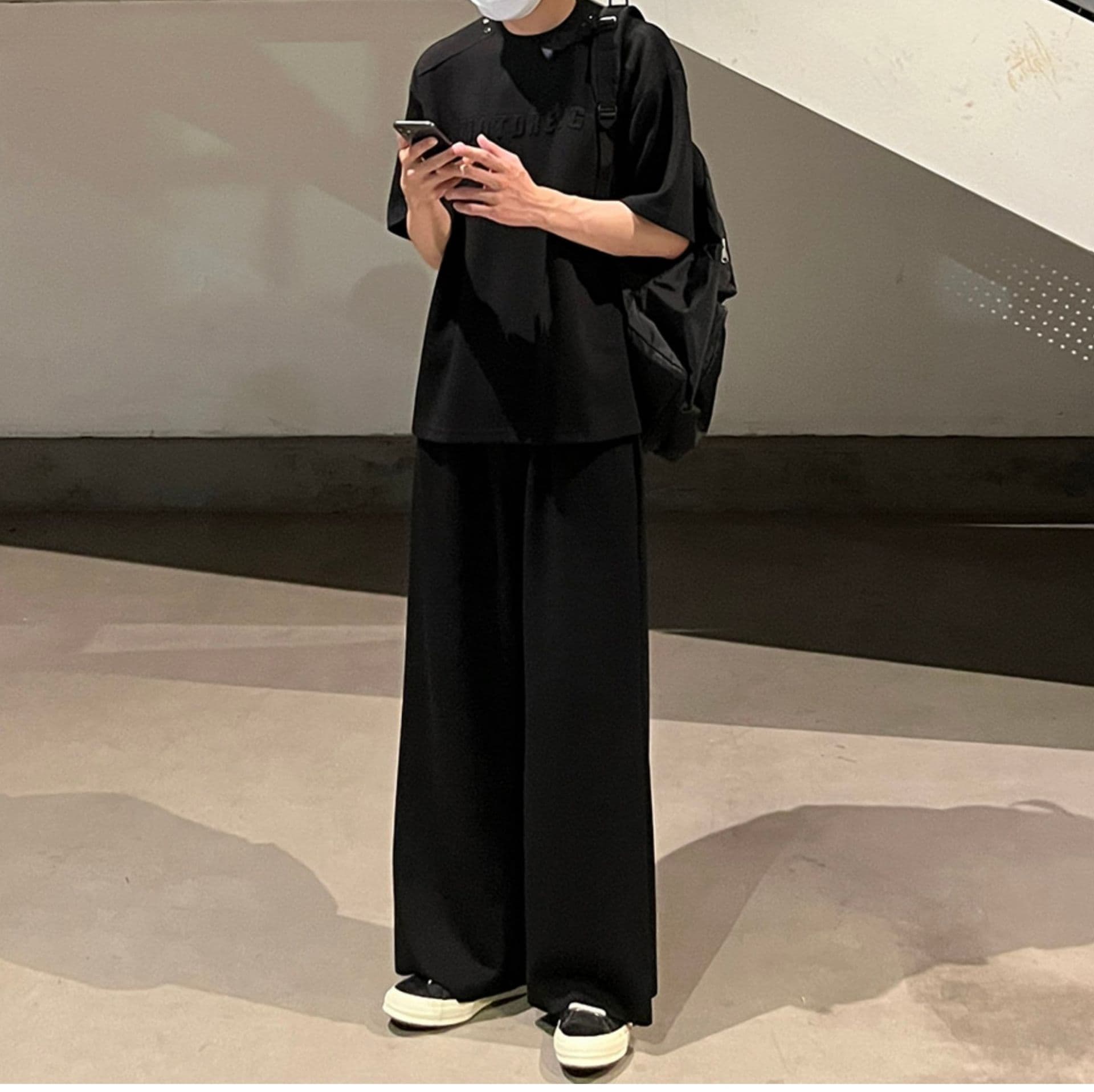 【メンズ上下セット】スウェットパンツ リラックスワイドスウェットパンツ