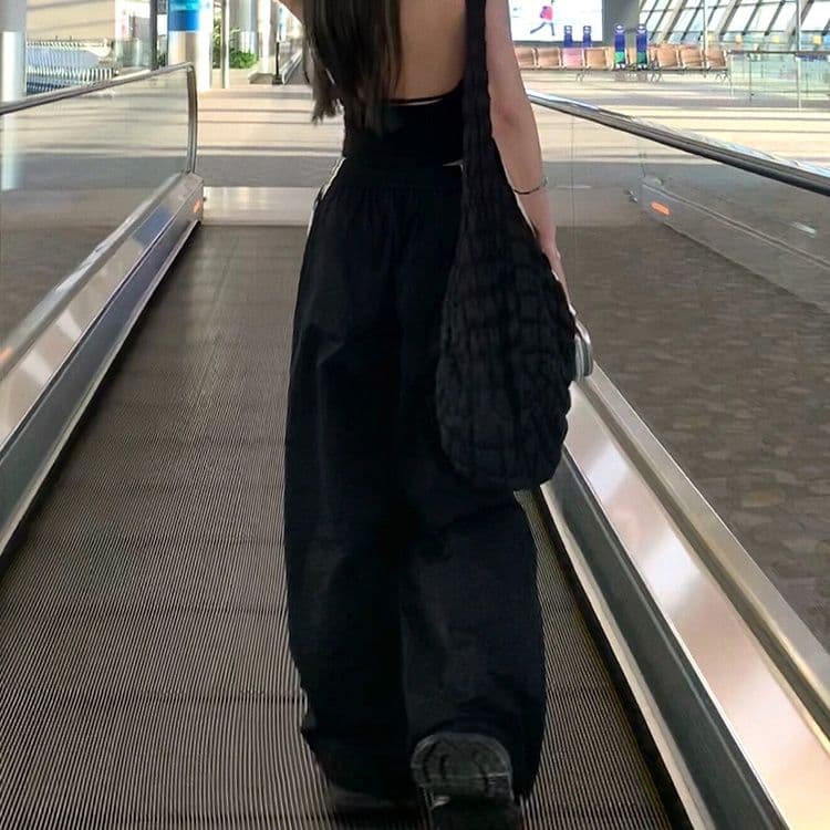 【レディース】スウェットパンツ 三本線ゆったりスウェットパンツ