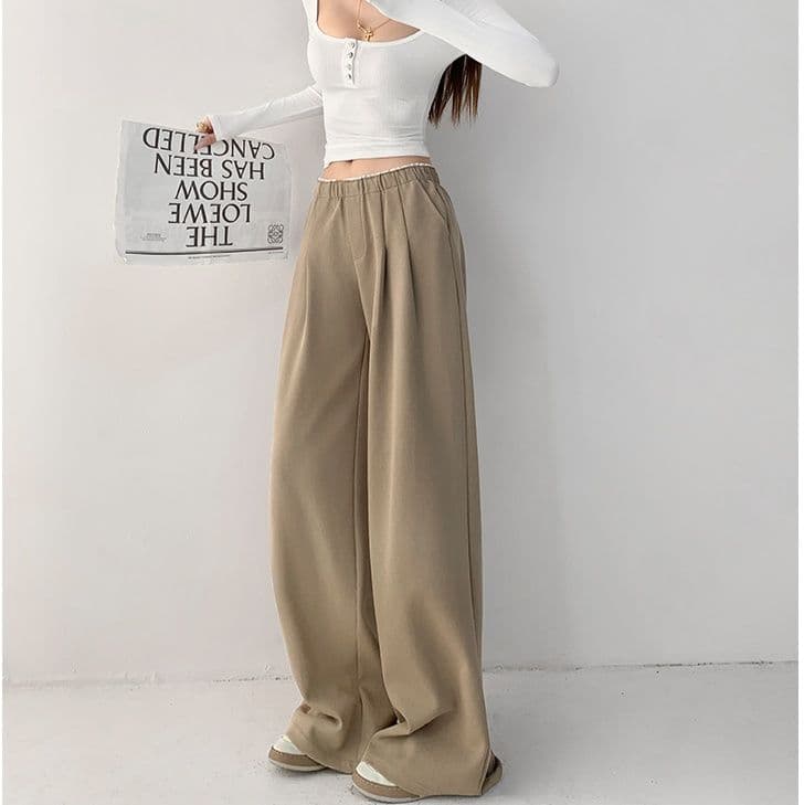 【レディース】スウェットパンツ リラックスワイドスウェットパンツ