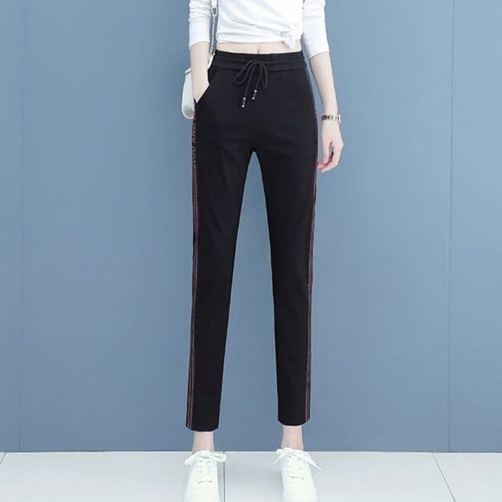 【レディース】スウェットパンツ スウェットパンツ サイドラインすっきりスキニーパンツ