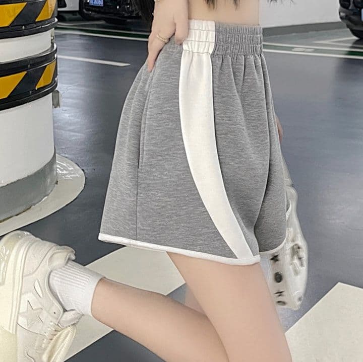【レディース】スウェットパンツ スウェットパンツ 配色切り替えスウェットショート