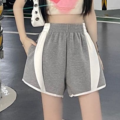 【レディース】スウェットパンツ スウェットパンツ 配色切り替えスウェットショート