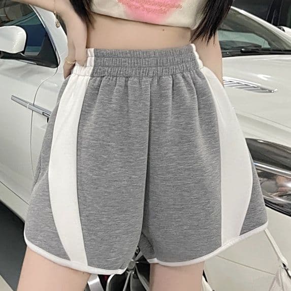 【レディース】スウェットパンツ スウェットパンツ 配色切り替えスウェットショート