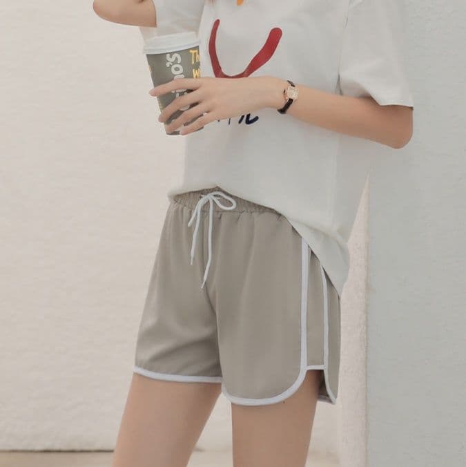 【レディース】スウェットパンツ スウェットパンツ サイドライン ゆるふわショート