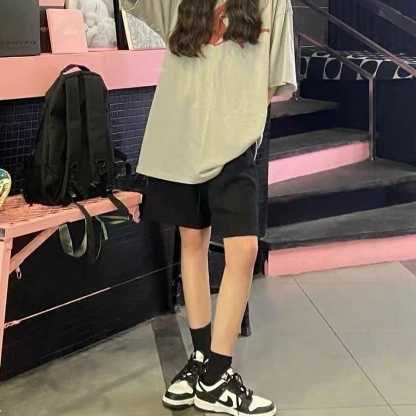 【レディース】スウェットパンツ スウェットパンツ シンプル膝丈ゆったりショートパンツ