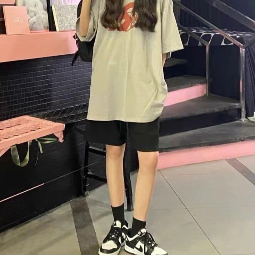 【レディース】スウェットパンツ スウェットパンツ シンプル膝丈ゆったりショートパンツ