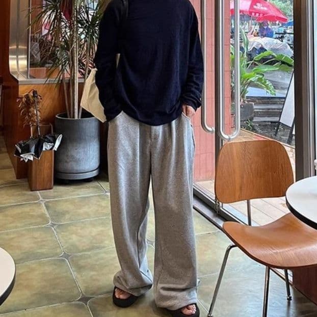 【メンズ】スウェットパンツ リラックスワイドスウェットパンツ