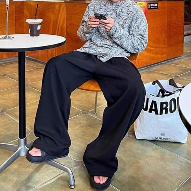 【メンズ】スウェットパンツ リラックスワイドスウェットパンツ