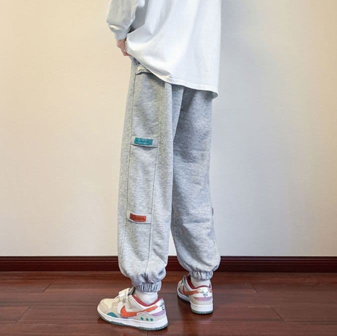 【メンズ】スウェットパンツ ゆったりリラックス裾絞りスウェットパンツ