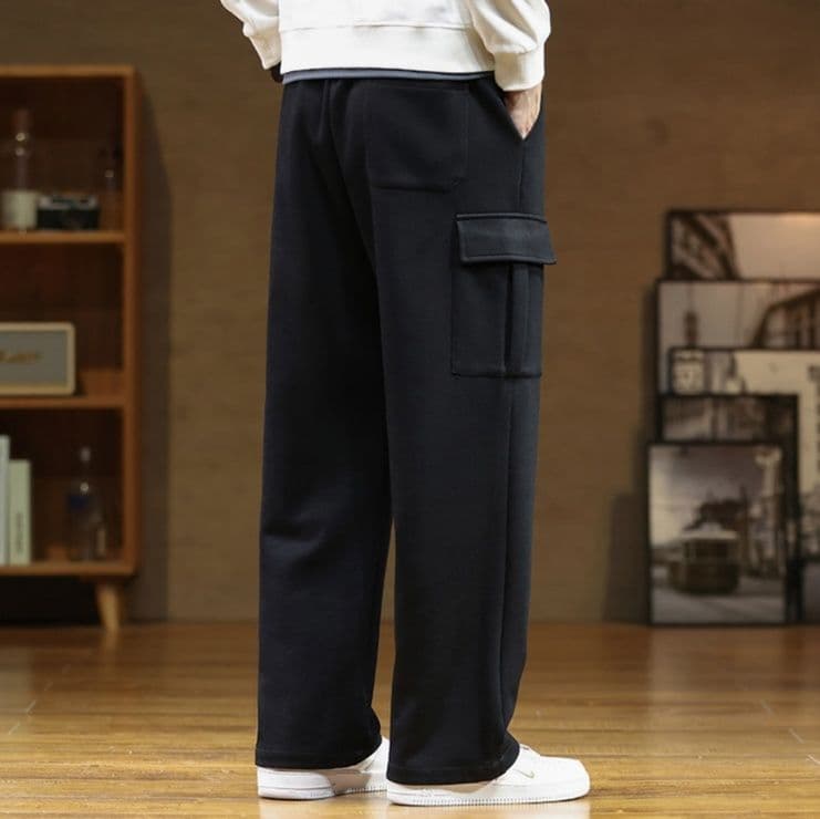 【メンズ】スウェットパンツ ゆったりリラックスカーゴスウェットパンツ