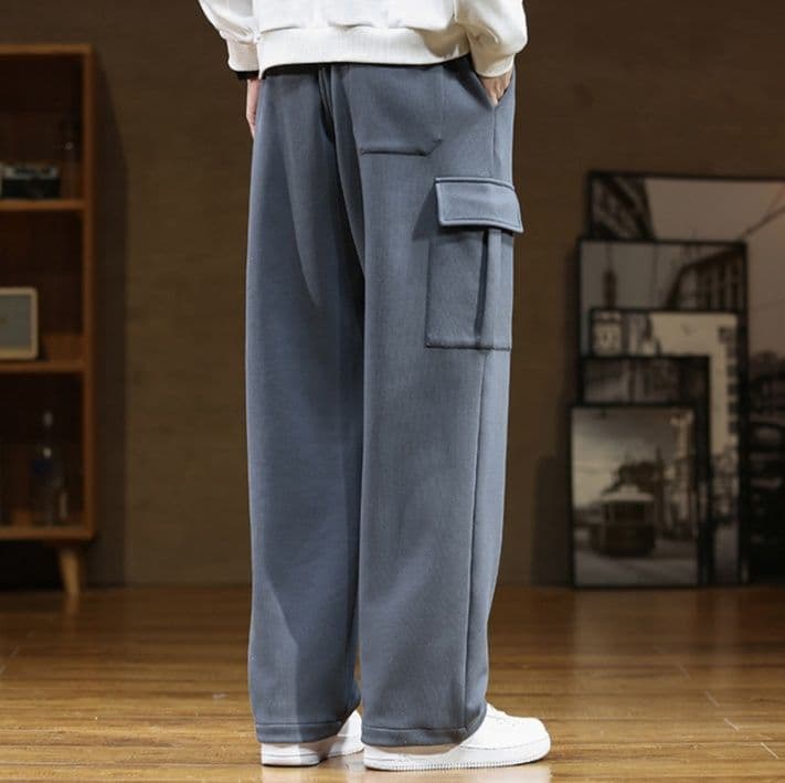 【メンズ】スウェットパンツ ゆったりリラックスカーゴスウェットパンツ