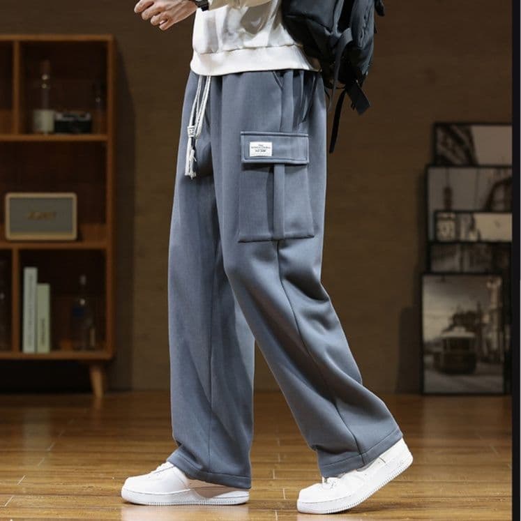 【メンズ】スウェットパンツ ゆったりリラックスカーゴスウェットパンツ
