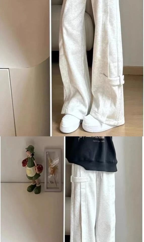 【メンズ】スウェットパンツ スウェットパンツ ゆったり快適 カーゴポケット付きワイドパンツ