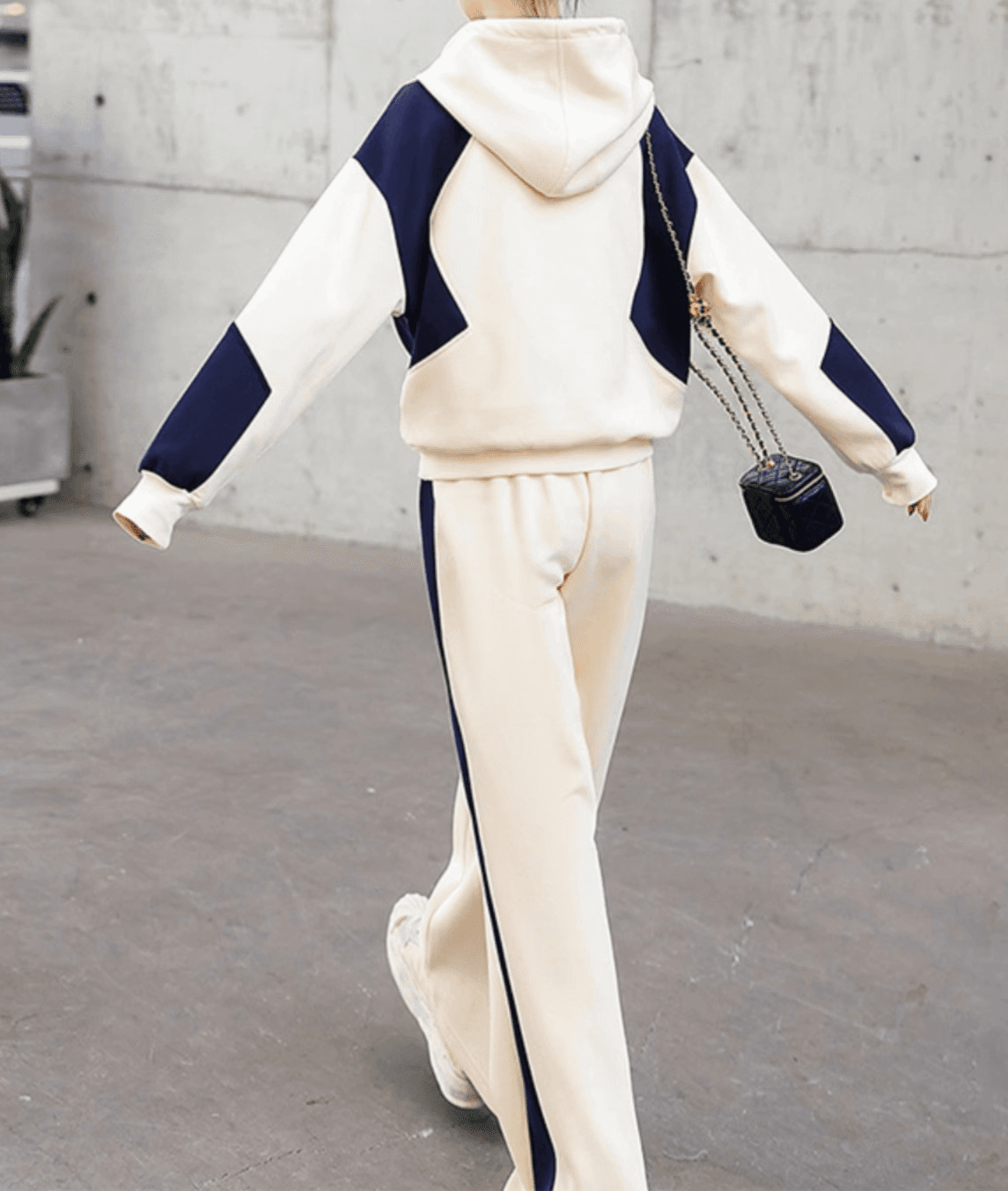 【レディース上下セット】スウェットパンツ サイドラインストレートスウェットセット