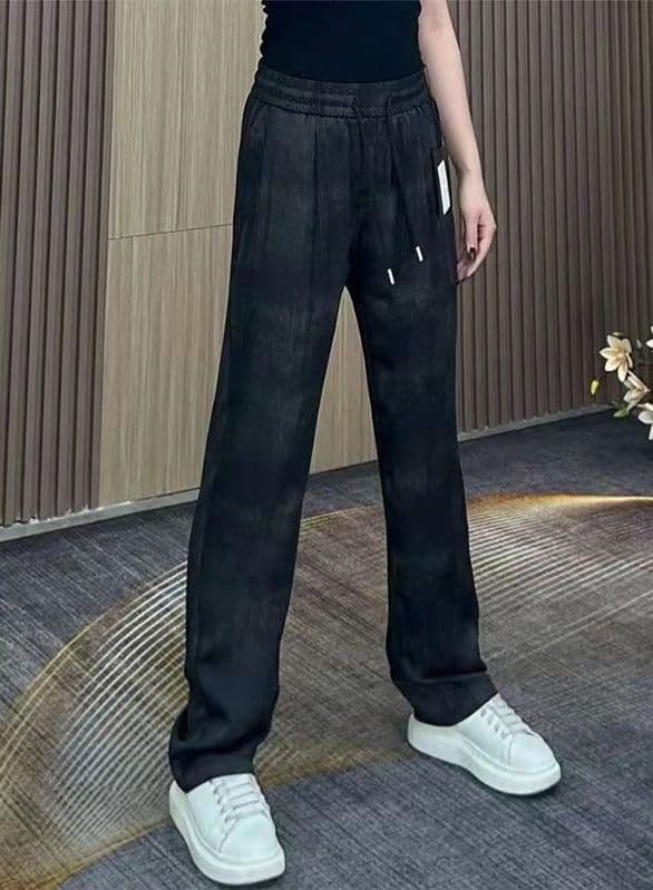【レディース】和風テイスト ストレートスウェットパンツ