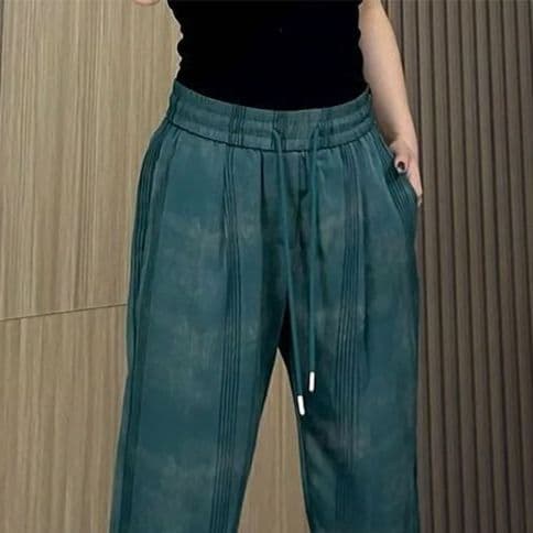 【レディース】和風テイスト ストレートスウェットパンツ