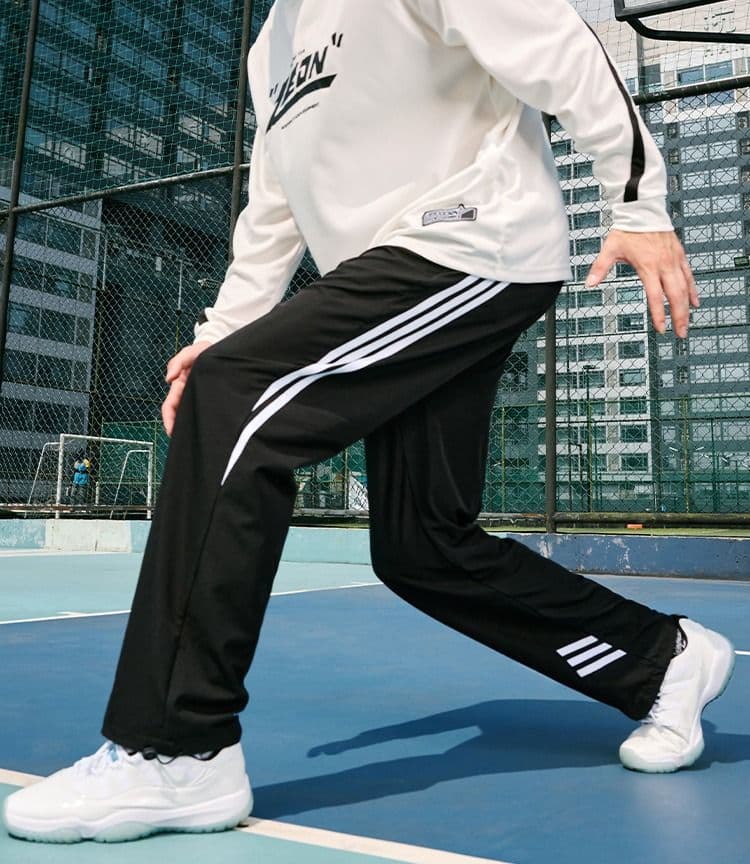 【メンズ】速乾性スポーツ最適ストレートスウェットパンツ