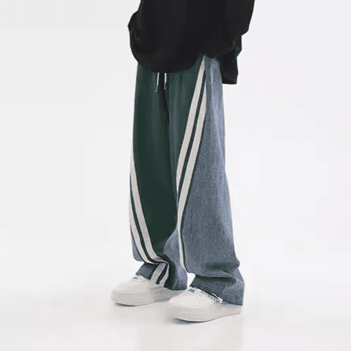 【レディース】スウェットパンツ サイドライン入りワイドスウェットパンツ