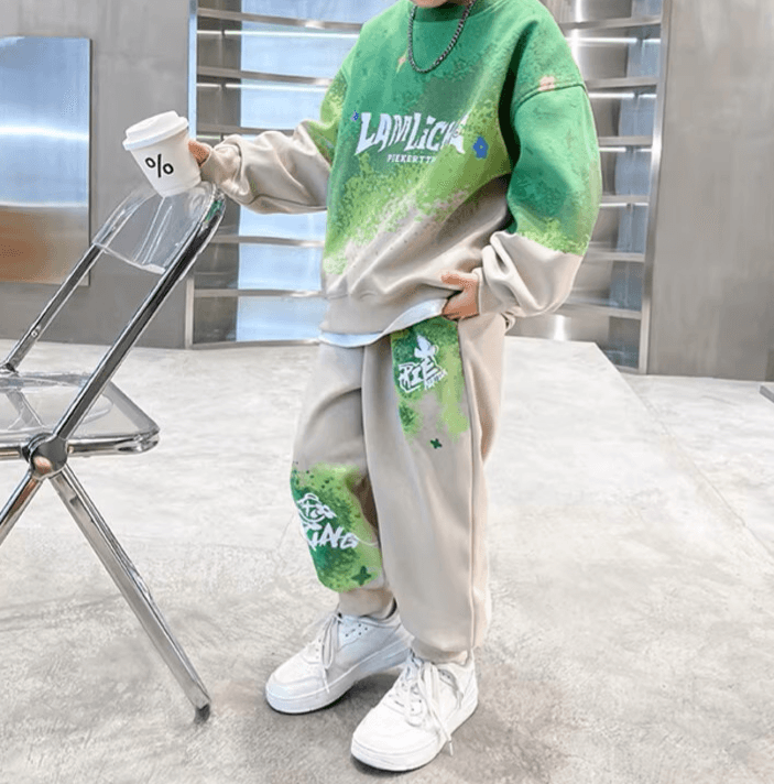 【キッズ上下セット】スウェットパンツ グラデーションデザイン上下セット