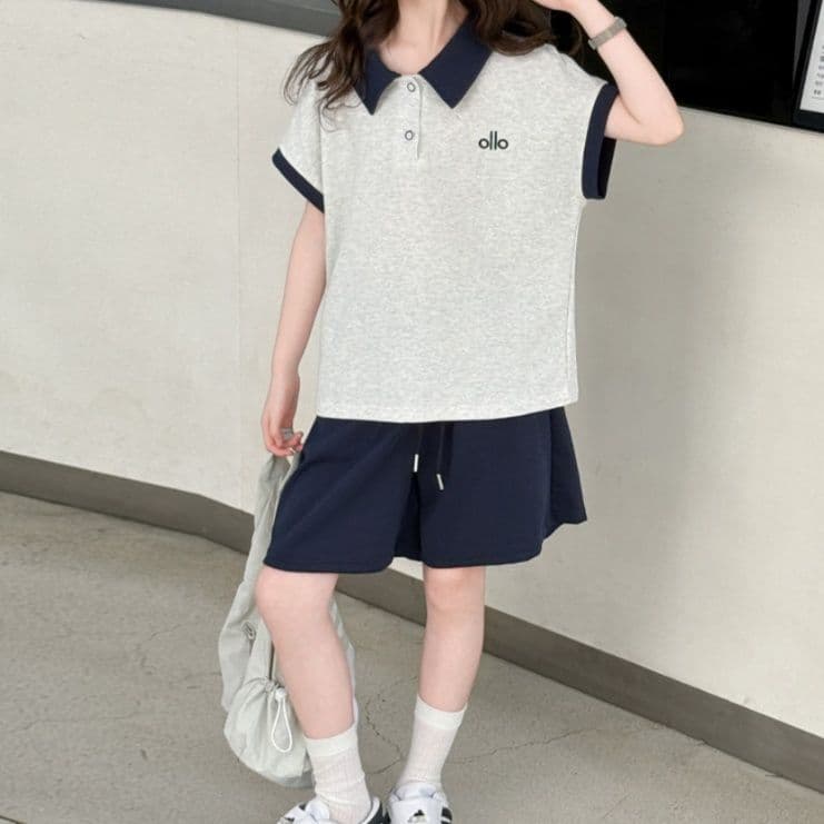【キッズ上下セット】スウェットパンツ ゆったりリラックスショートパンツ