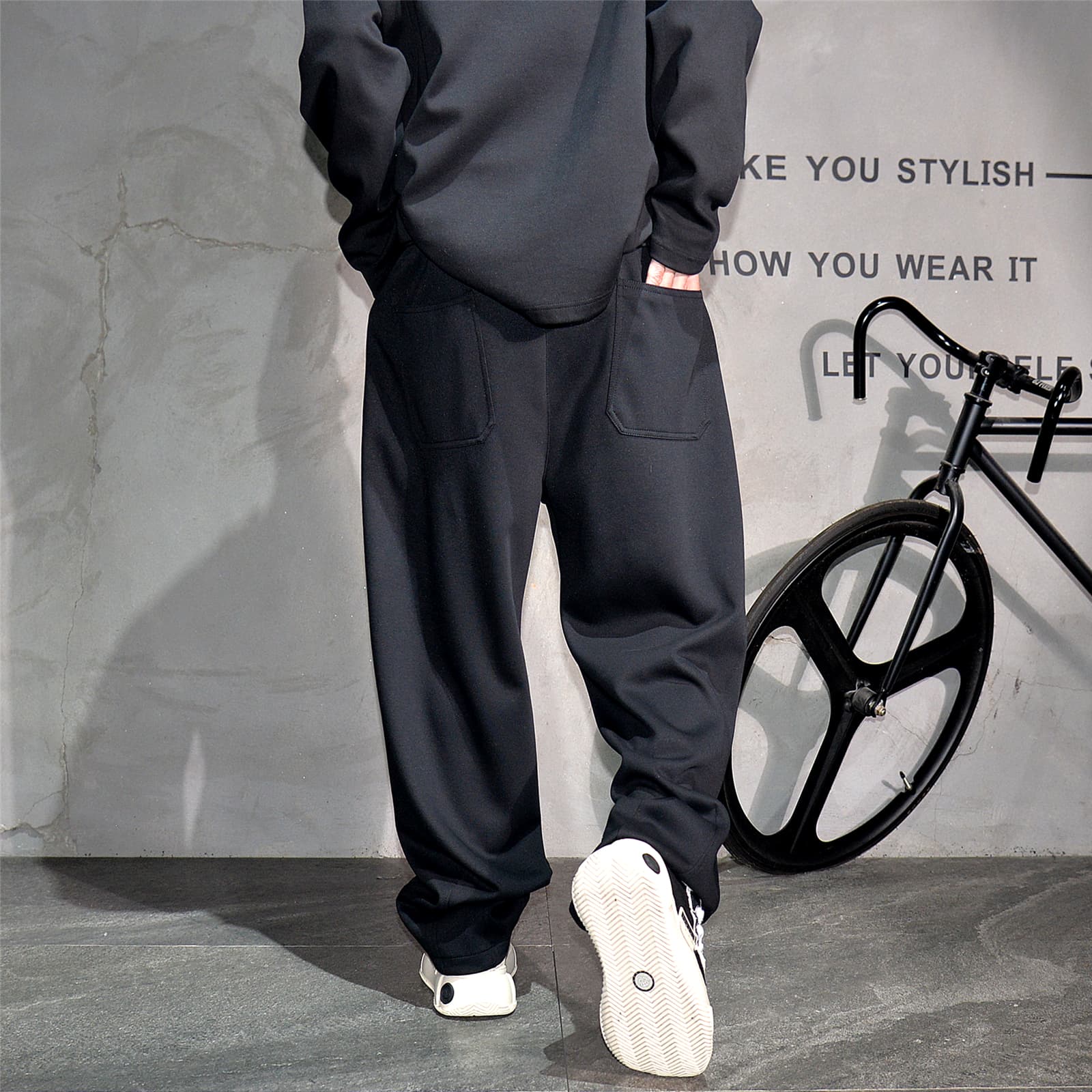 【メンズ】スウェットパンツ スウェットパンツ 超ゆったり楽ちんリラックスパンツ