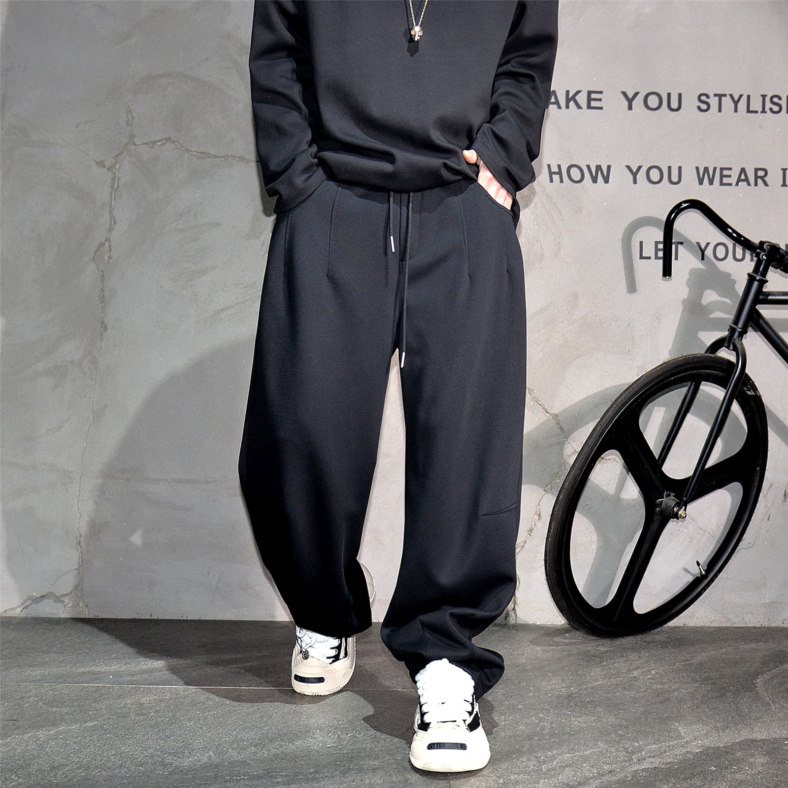 【メンズ】スウェットパンツ スウェットパンツ 超ゆったり楽ちんリラックスパンツ