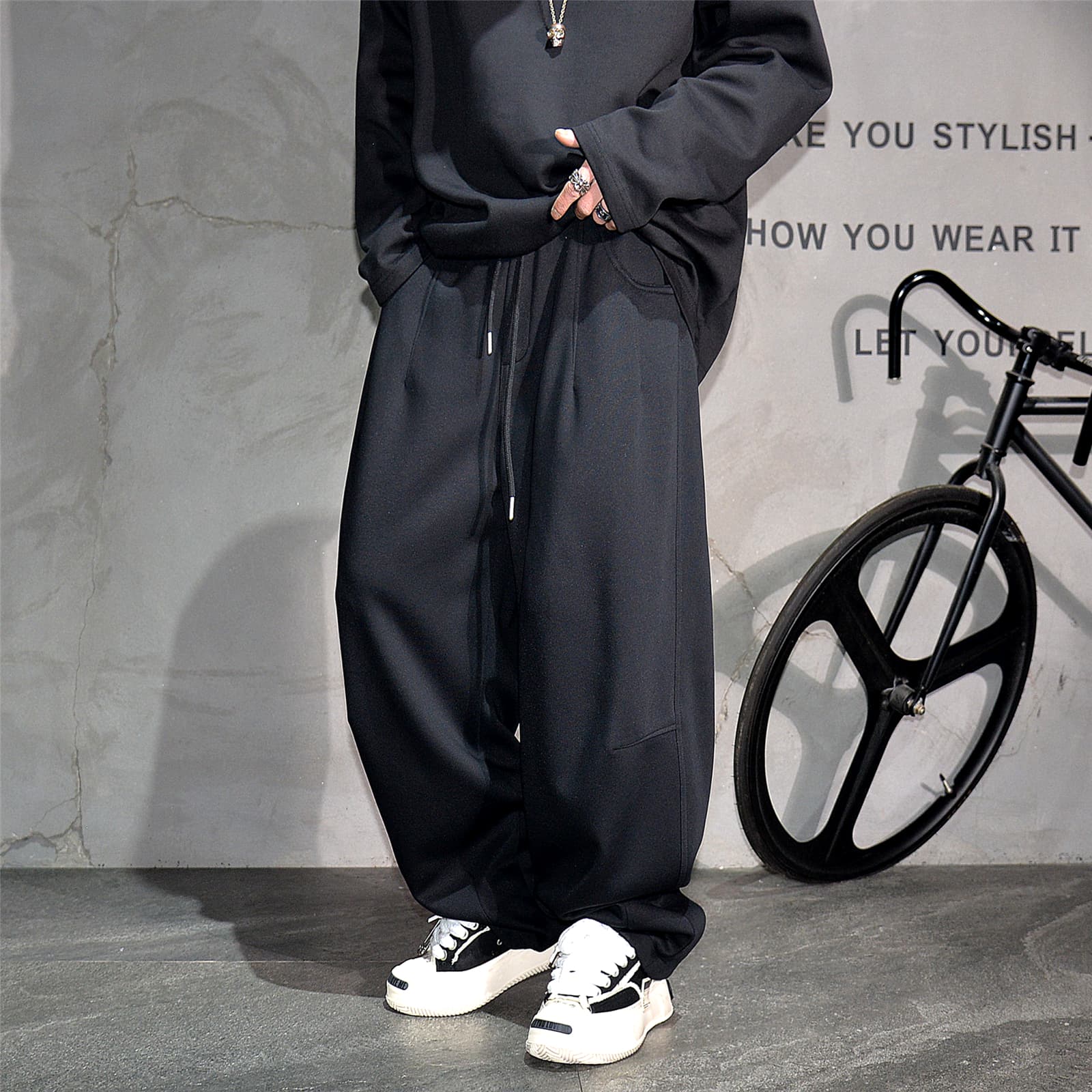 【メンズ】スウェットパンツ スウェットパンツ 超ゆったり楽ちんリラックスパンツ