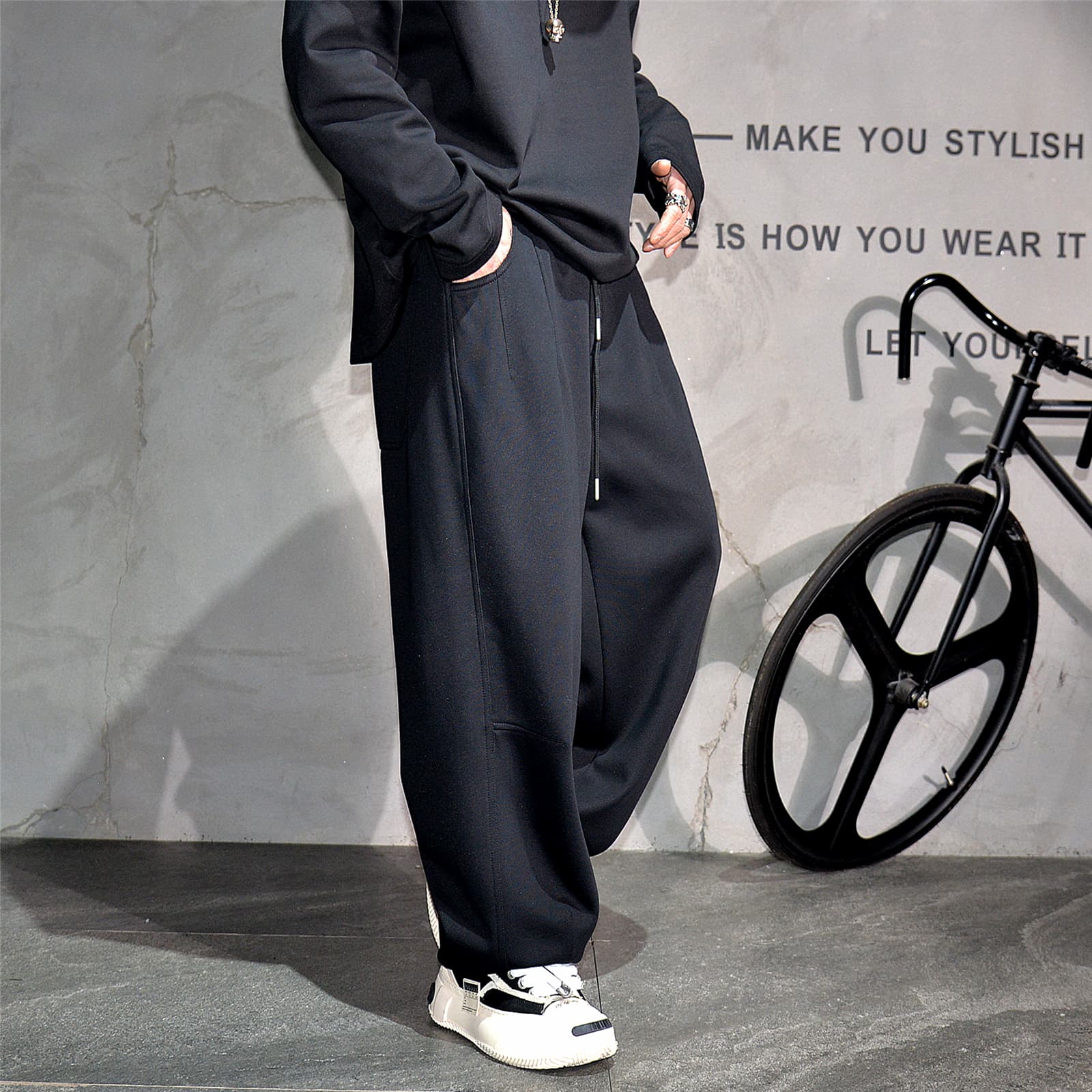 【メンズ】スウェットパンツ スウェットパンツ 超ゆったり楽ちんリラックスパンツ
