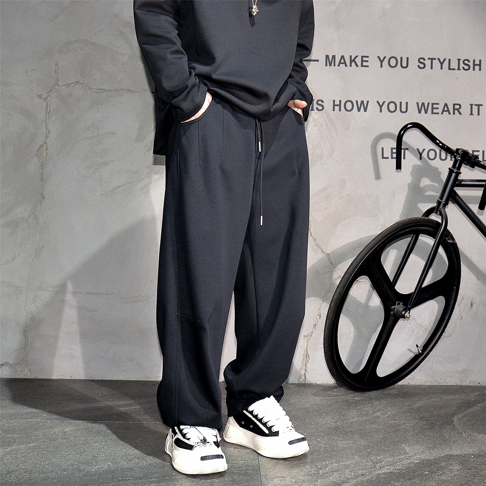 【メンズ】スウェットパンツ スウェットパンツ 超ゆったり楽ちんリラックスパンツ