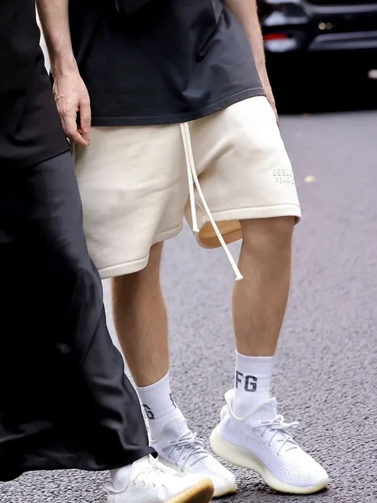 【メンズ】スウェットパンツ スウェットパンツ 同色プリント入りスウェットショート