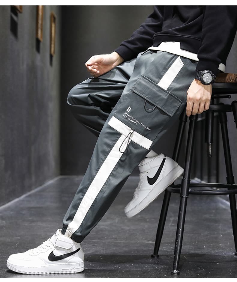 【メンズ】スウェットパンツ スウェットパンツ 機能性ポケット付きストリートパンツ