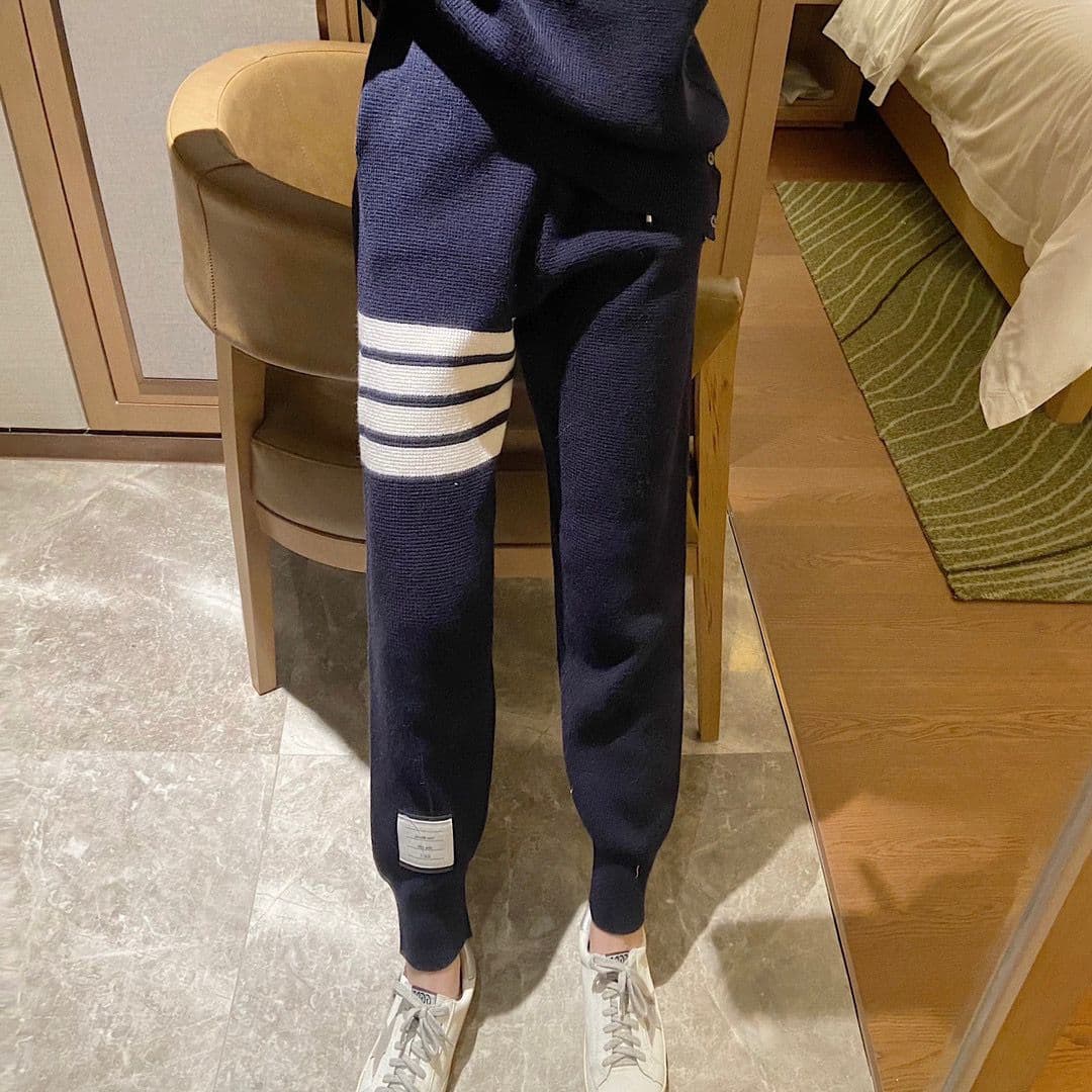 【レディース上下セット】スウェットパンツ ラインデザインワイドスウェットパンツ