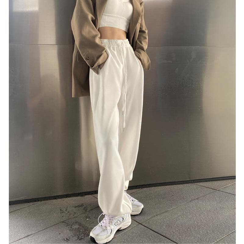 【レディース】スウェットパンツ スウェットパンツ ゆったりリラックスワイドパンツ